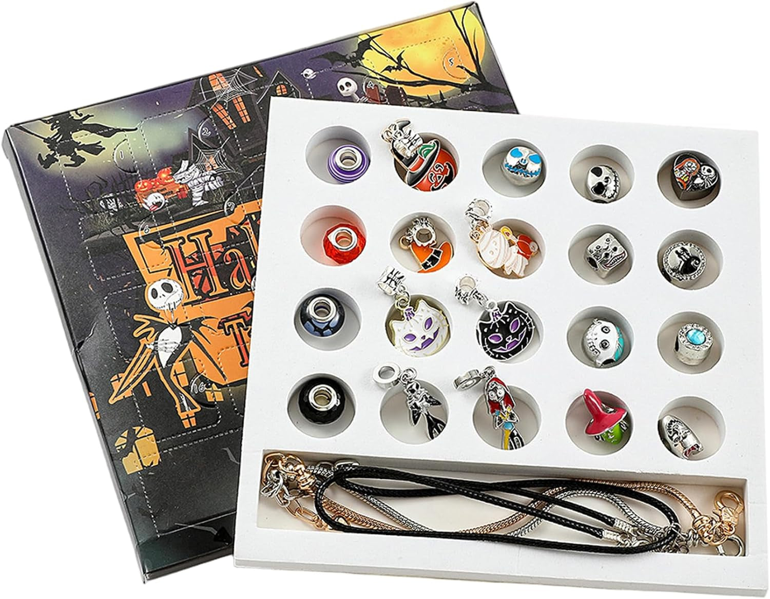 Halloween Charm Bracelet Advent Calendar, DIY Countdown Set