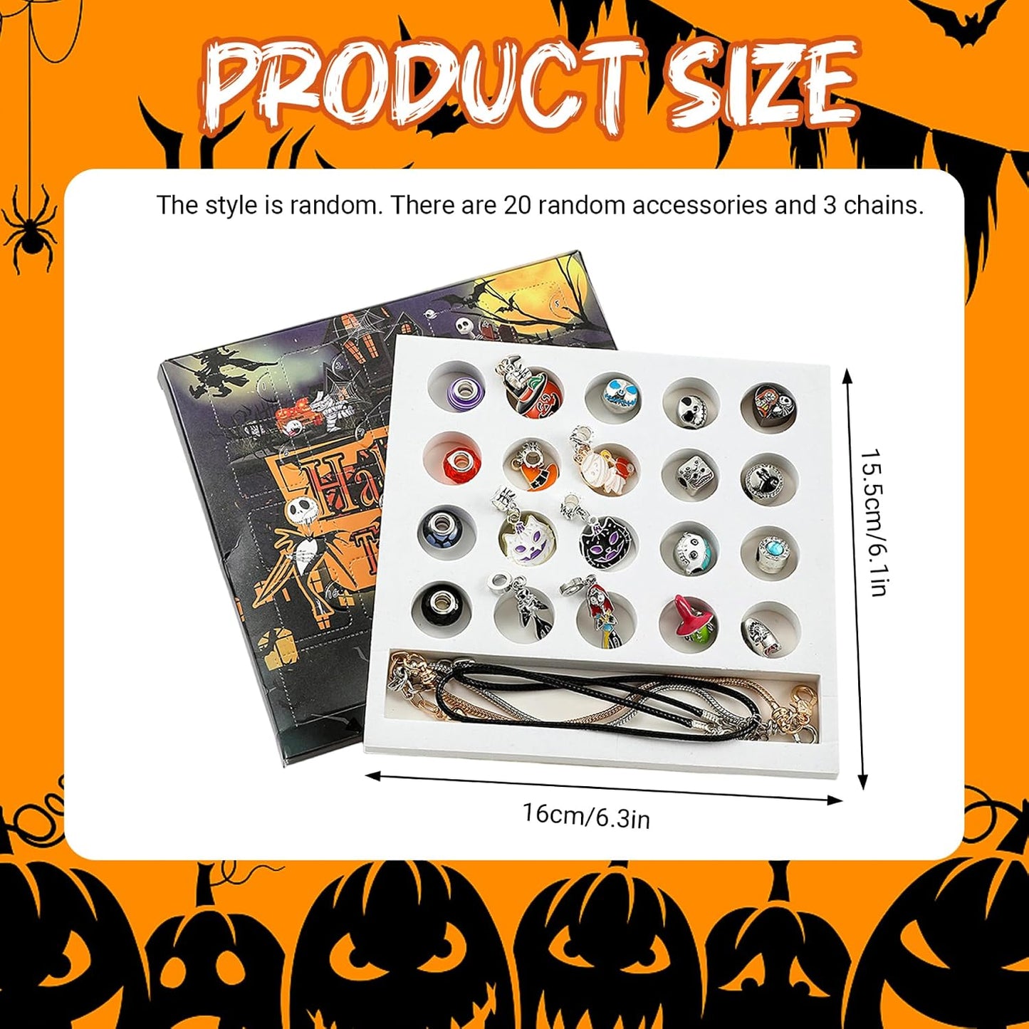 Halloween Charm Bracelet Advent Calendar, DIY Countdown Set